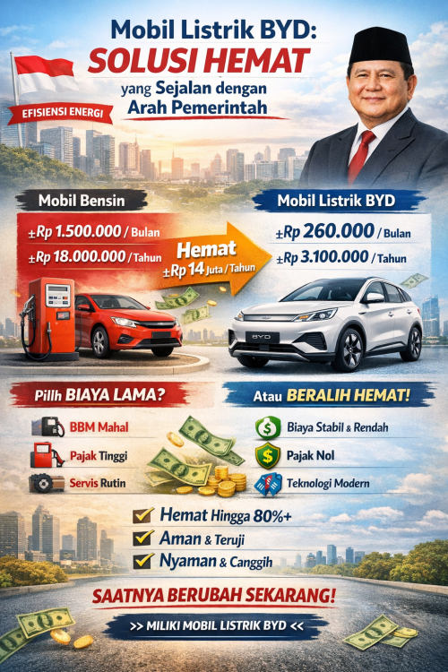 byd arista suci bandung Mobil Listrik BYD: Solusi Hemat yang Sejalan dengan Arah Pemerintah